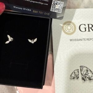 Moissanite 1.0 Ct Silver Earrings